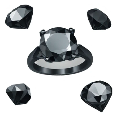 Black diamond engagement ring sticker
