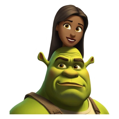 Handsome shrek on date while wife looks mad sticker