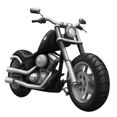 black chopper motorcycle sticker