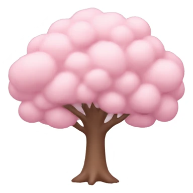 Pastel pink tree sticker