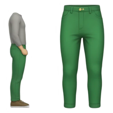 loper met groene broek sticker