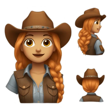 yee-haw girl auburn sticker