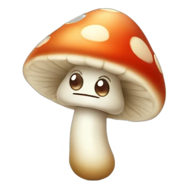 smiling mushroom sticker