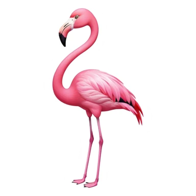 cool flamingo with its tongue out sticker