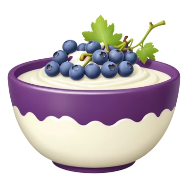 yoghurt bowl with grapes and blueberries sticker