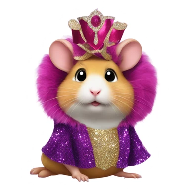 hamster in drag sticker