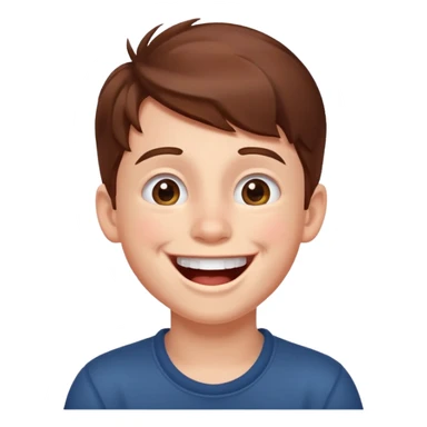 Boy laughing  sticker