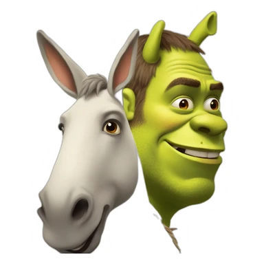 Shrek en burro sticker