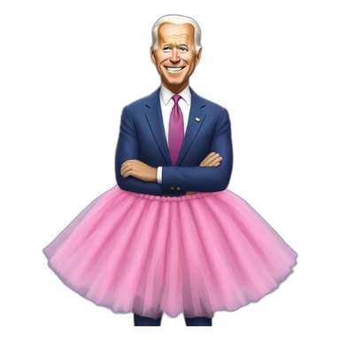 Joe Biden in Pink tutu sticker