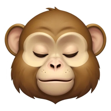 Tired Monkey face with eyes closed zzz sticker