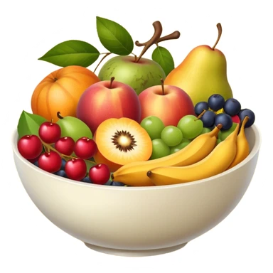 A bolw fully of all types os fruits, like a macedonia sticker