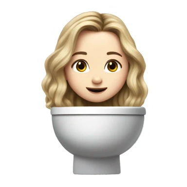 Sabrina carpenter standing on skibdi toilet sticker