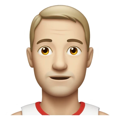 Man with the whites of his eyes tinted red sticker