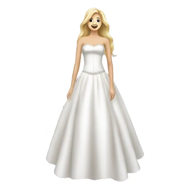 strapless wedding dress sticker