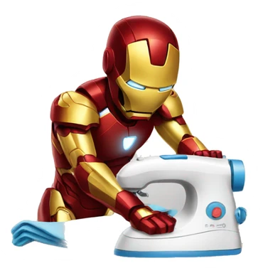 ironman ironing clothes sticker