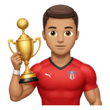 football player gold trophy sticker