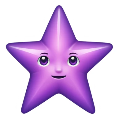 Purple shiny star sticker