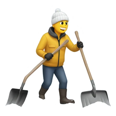 Shoveling snow  sticker