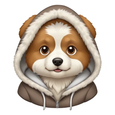 Dog with a hoodie sticker