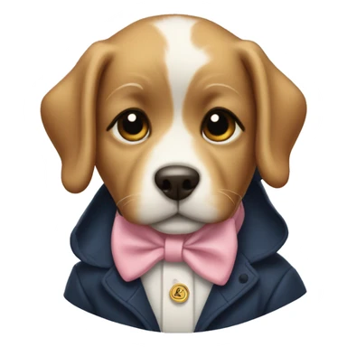Preppy puppy sticker
