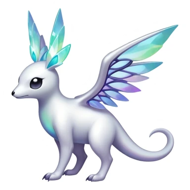  Iridescent white dark fakemon-creature  sticker