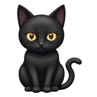 Un gato sin un ojo y negro  sticker