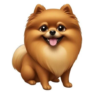 smiling brown pomeranian sticker