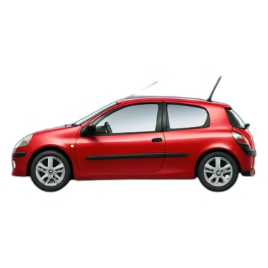 Renault clio red 2003 side view sticker