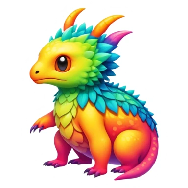  complex colorful bright vibrant aesthetic-scenic-Fakémon-creature sticker