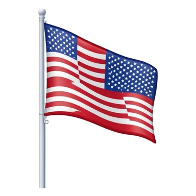 upside down American flag on a pole sticker
