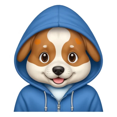 Dog wearing a hoodie  sticker
