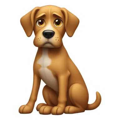 Disappointed dog with folded arms. sticker