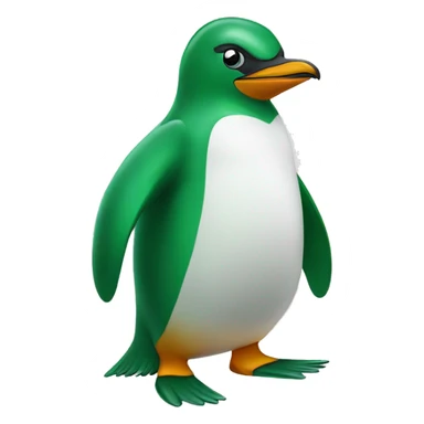 green penguin in a tux sticker