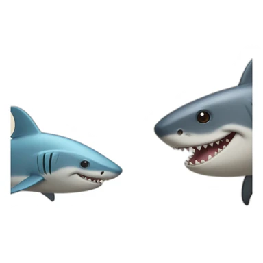 rat and shark friends sticker