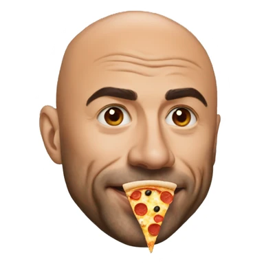 Joe Rogan eating a pizza sticker