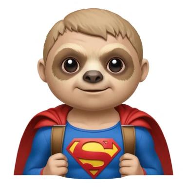 Sloth from The Goonies with Superman shirt sticker