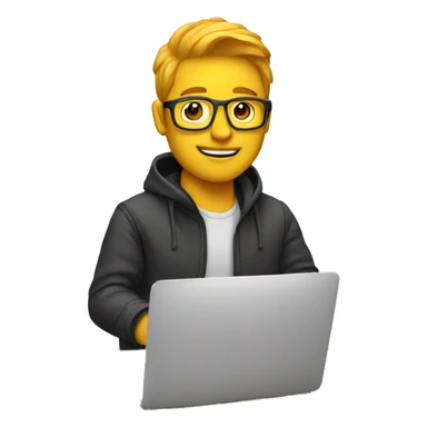 Designer with laptop sticker