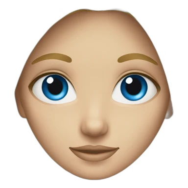 a blonde girl with blue eyes sticker