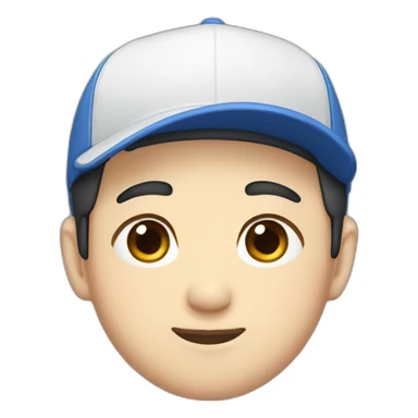 handsome cute korean wearing a blue cap sticker