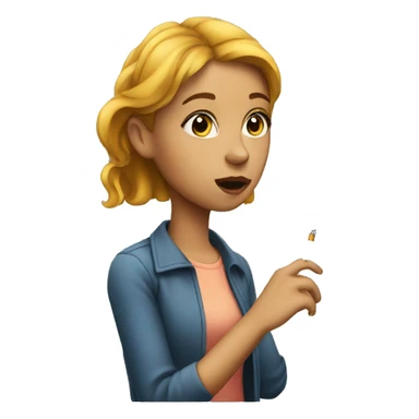 The girl with the cigarette sticker