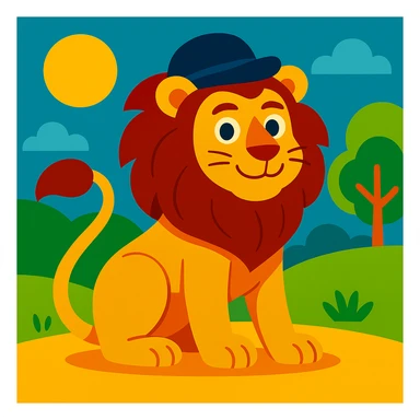 Sophie hat lion sticker