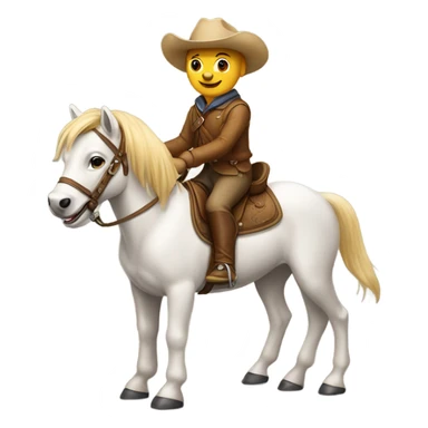 Dog riding a pony sticker