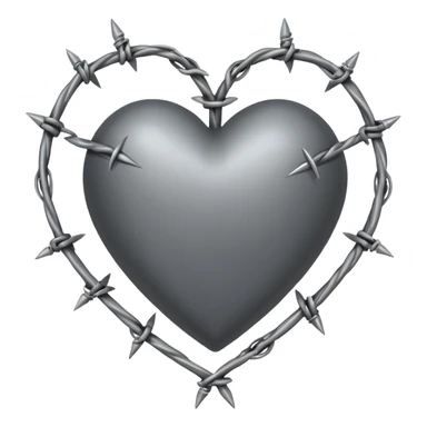 heart with barbed wire sticker