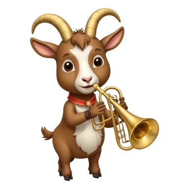 Goat playing trombone sticker
