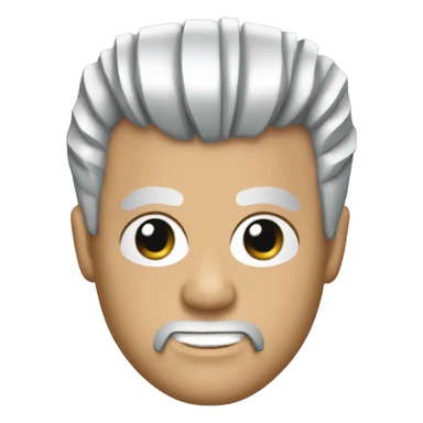 Billy Joel with platinum spiked hair sticker