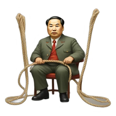 chairman daddy mao holding ropes sticker