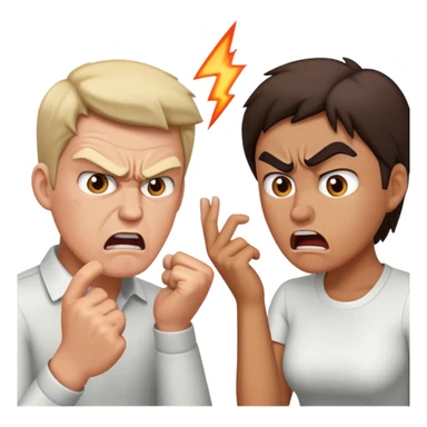 Parents fighting  sticker