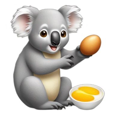 Koala qui mange des oeufs sticker