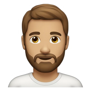 Bearded man with brown eyes and hair. Hair is straight and complexion is light brown sticker