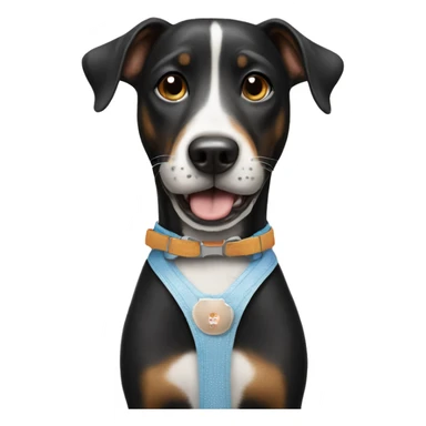 Dog wearing braces sticker